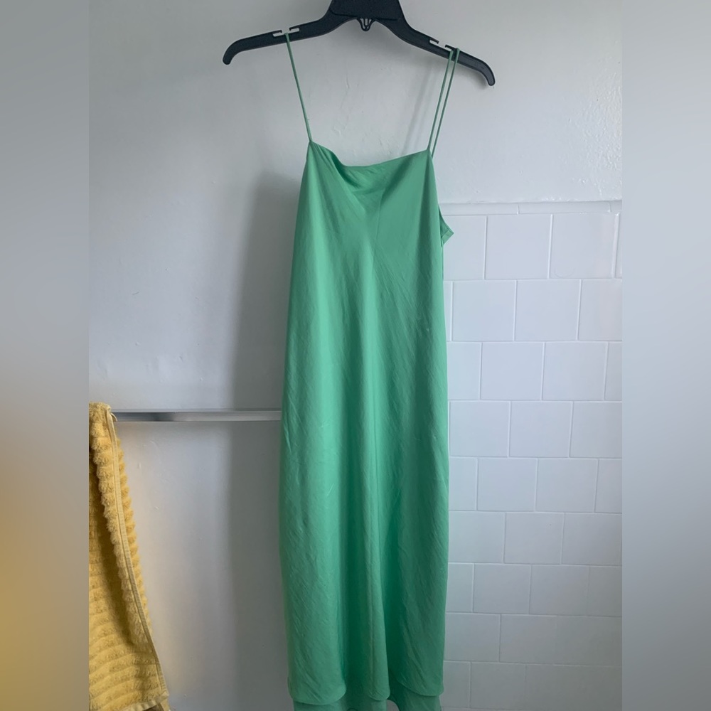 Sea foam green Banana Republic fancy sun dress